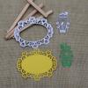 New Lace Oval Mirror Bird Cage DIY Scrapbooking Craft Embossing Die Cut Making Stencil Template