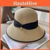 Fashionable Butterfly Bow Straw Hat Women's Sun Protection Hat Vintage Style Wide Brim Beach Hat
