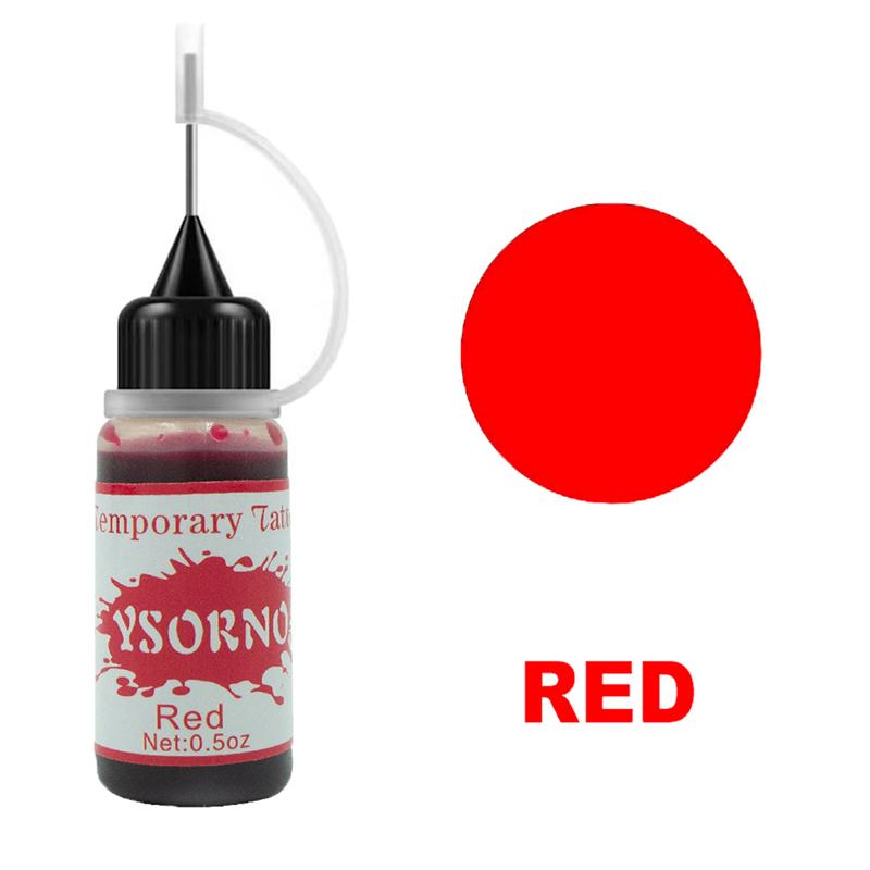 

10 мл полупостоянная чернильная паста для татуировки для временной натуральной наклейки для тела красный