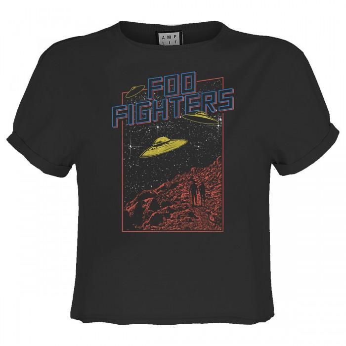 Amplified Womens/Ladies Flying Saucers Foo Fighters Crop Top