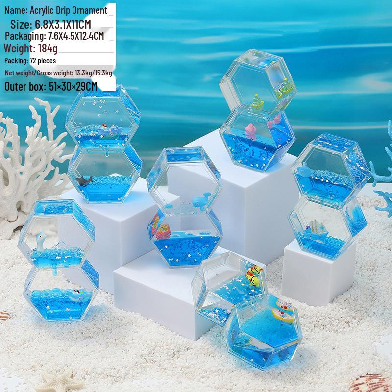 Panda Glitter Liquid Motion Hourglass - Decompression Toy & Acrylic Decoration Gift