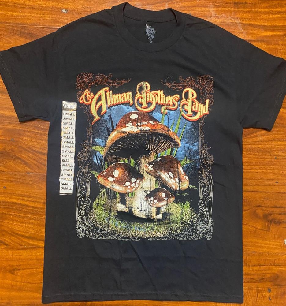 THE ALLMAN BROTHERS BAND  Mushrooms   Black Graphic Tee SZ S-NWT Unisex T-Shirt M