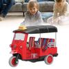 Pull Back Thai Tricycle Simulation Alloy Tuk Tuk Car Model Toy Children Vehicle ToyRed