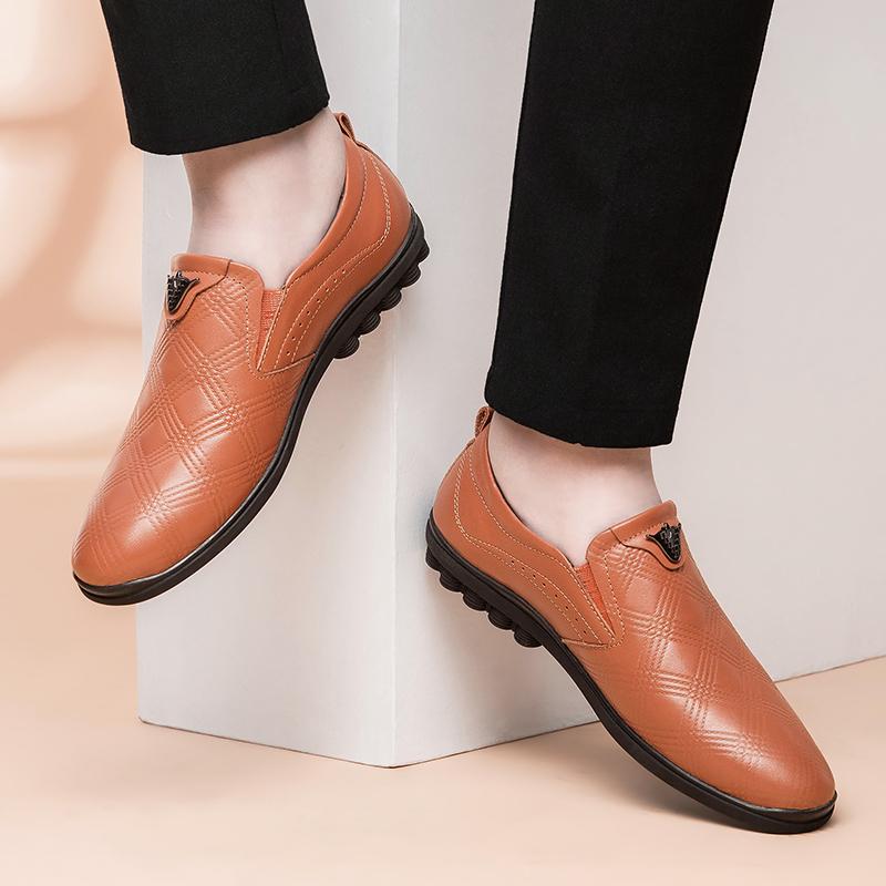 Модные красные лоферы из натуральной кожи — фото 4