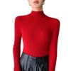 Women's Seamless Half-High Neck Knit Sweater: Versatile, Tight-Fitting Base Layer for Autumn and Winter
