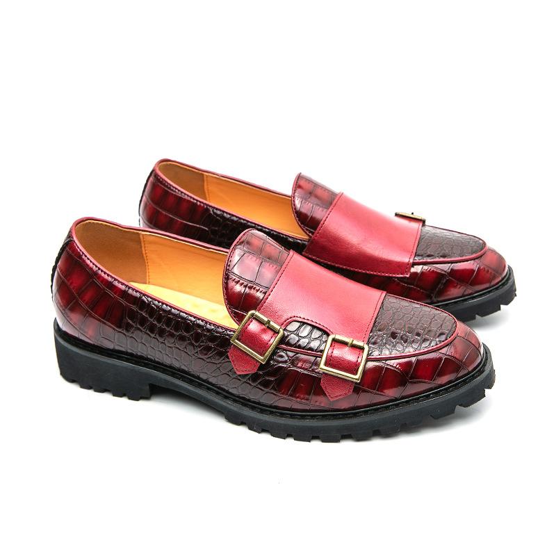 Men's shoes large size four seasons new casual leather shoes fashionable men's one-pedal trendy hairstylist leather shoes