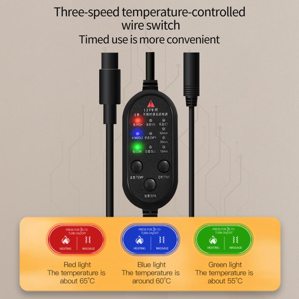 Electric Head Massager 3 Heating Massage Modes Shiatsu Vibration Migraine Relief Scalp Relaxation Reduce Fatigue Thermal Hat