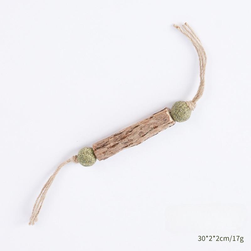 Oversized Catnip Wood Polygonum Grinding Stick Cat Toy Cat Teaser Stick Cat Self-hi Boredom Resistant Scratch Resistant Bite Cat Grass Ball