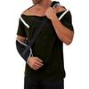 Men's Color - Recovery Gown, -away Short Sleeves, Full-open Front, Side Button Design.