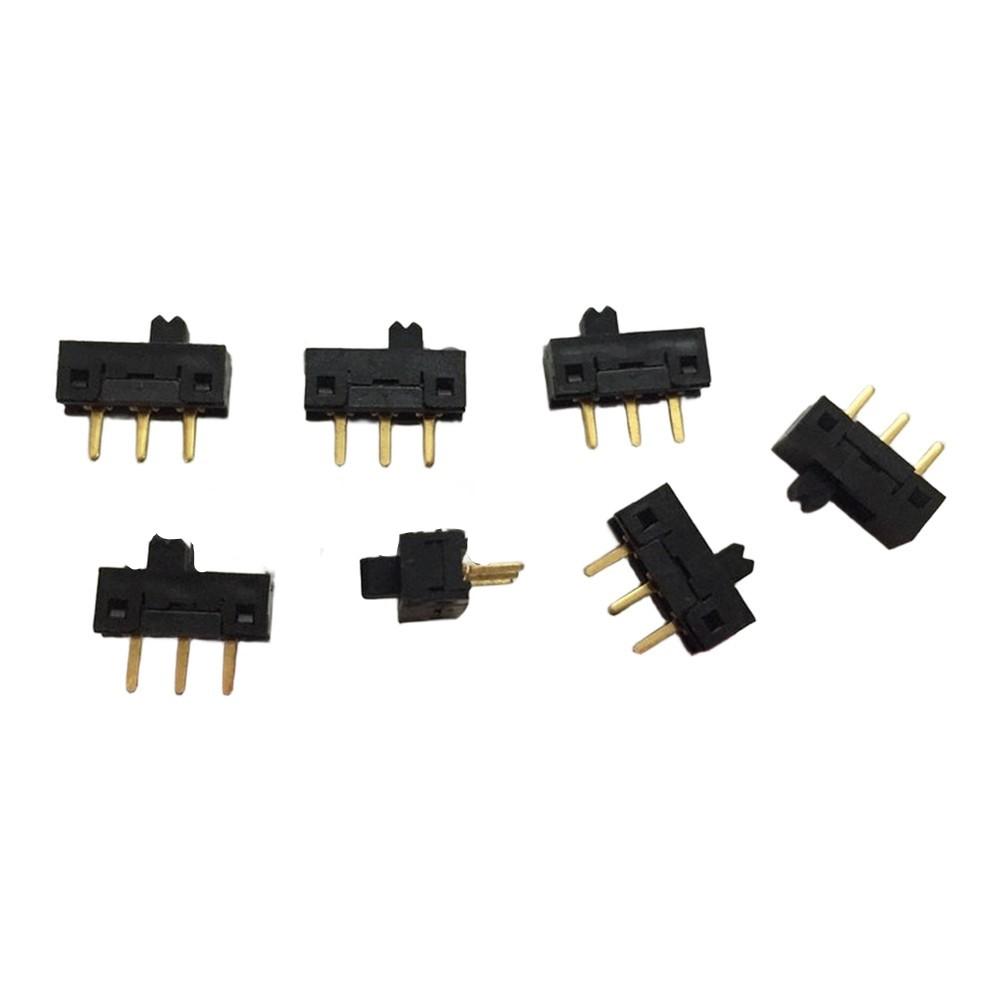 SSSA12G 3-Pin 2-Position Vertical Slide Switch SPDT Through Hole Mount for Electronic Projects and PCB Applications