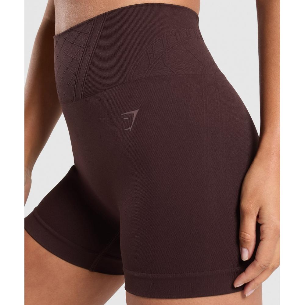 Gymshark Corset Seamless Shorts Heritage Brown B1b1j Ncnz