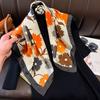 Square Silk Scarf Hijab Female Turban Bandana Headscarf Neckerchief Shawl Handkerchief Headband Luxury Print Fashion Wraps