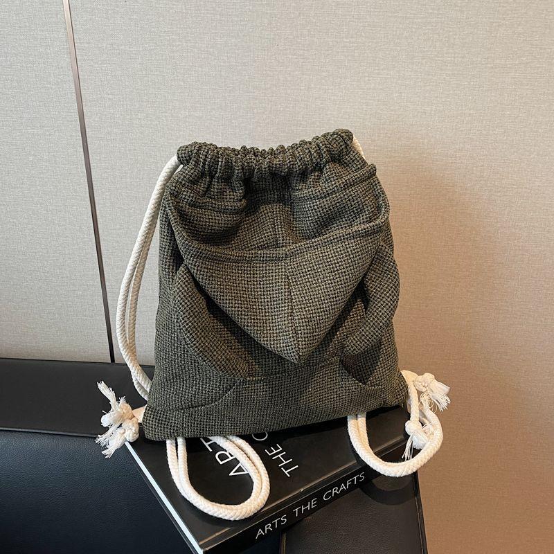 Backpack Women Small Wings Hoodies Fashi Simple Backpack String Girls Bag