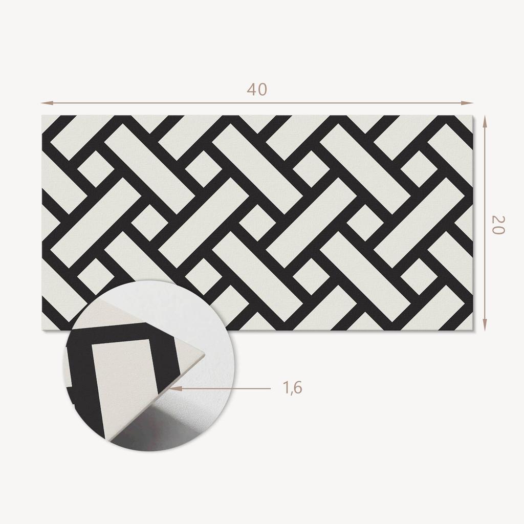 Zestaw Samoprzylepnych Kafelków Winylowych Spleciony Wzór Geometryczny 10X40X20 Cm