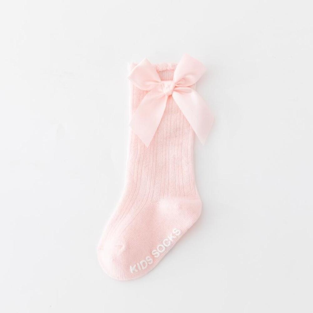 6 Pairs Soft Baby Knee Socks Breathable Big Bow Hosiery Fashion Kids Socks  Girls Wear