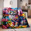 1pc Floral Cat Lightweight Flannel Blanket, Comfortable and Warm Blanket, for Office and Camping Sofa Bed, Livingroom059