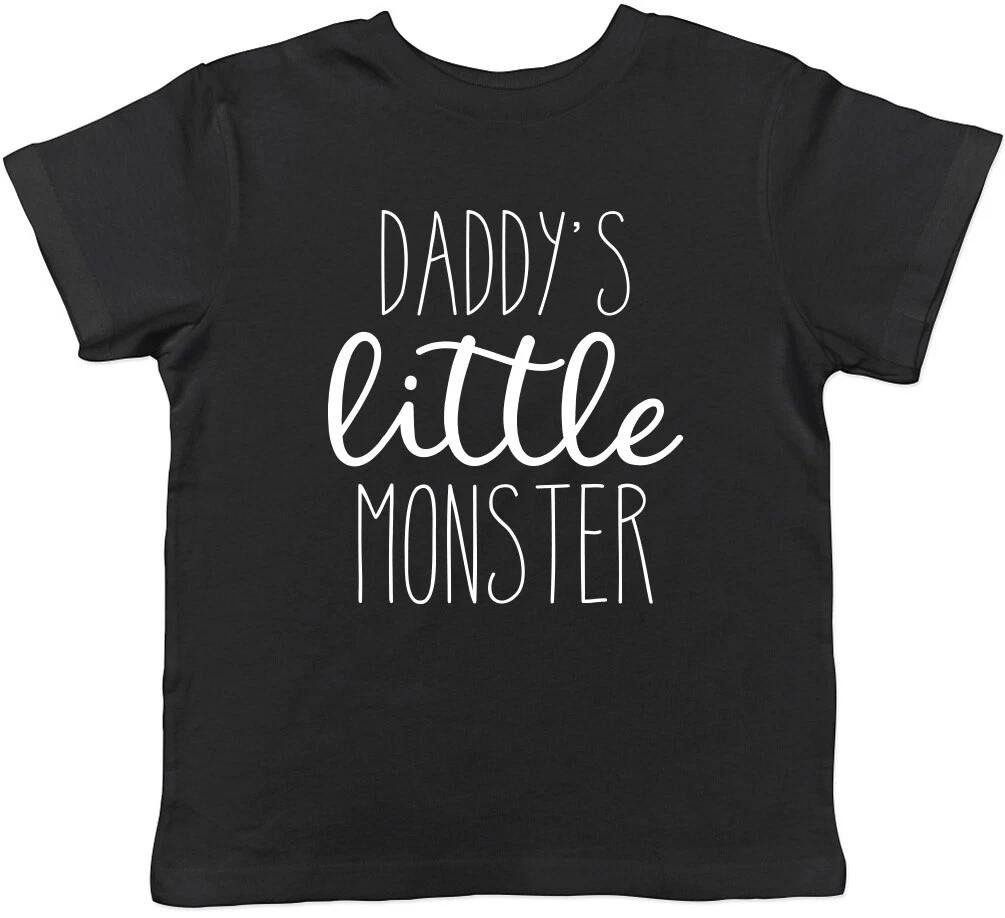 Daddy s Little Monster Boys Girls Childrens Kids T-Shirt 100