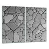 Glass Cutting Board 2X 30X52 Stones
