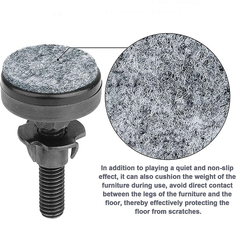4 buc. Picioare de nivelare reglabile Nivele de mobilier, Nivele de picioare rezistente, cu șuruburi cu inserții filetate pentru masă, dulap, canapea