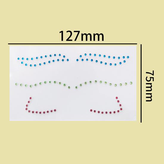 Tattoo Rhinestones Attractive Easy To Apply Plastic Convenient Gem Faux Crystal Stickers for Unisex