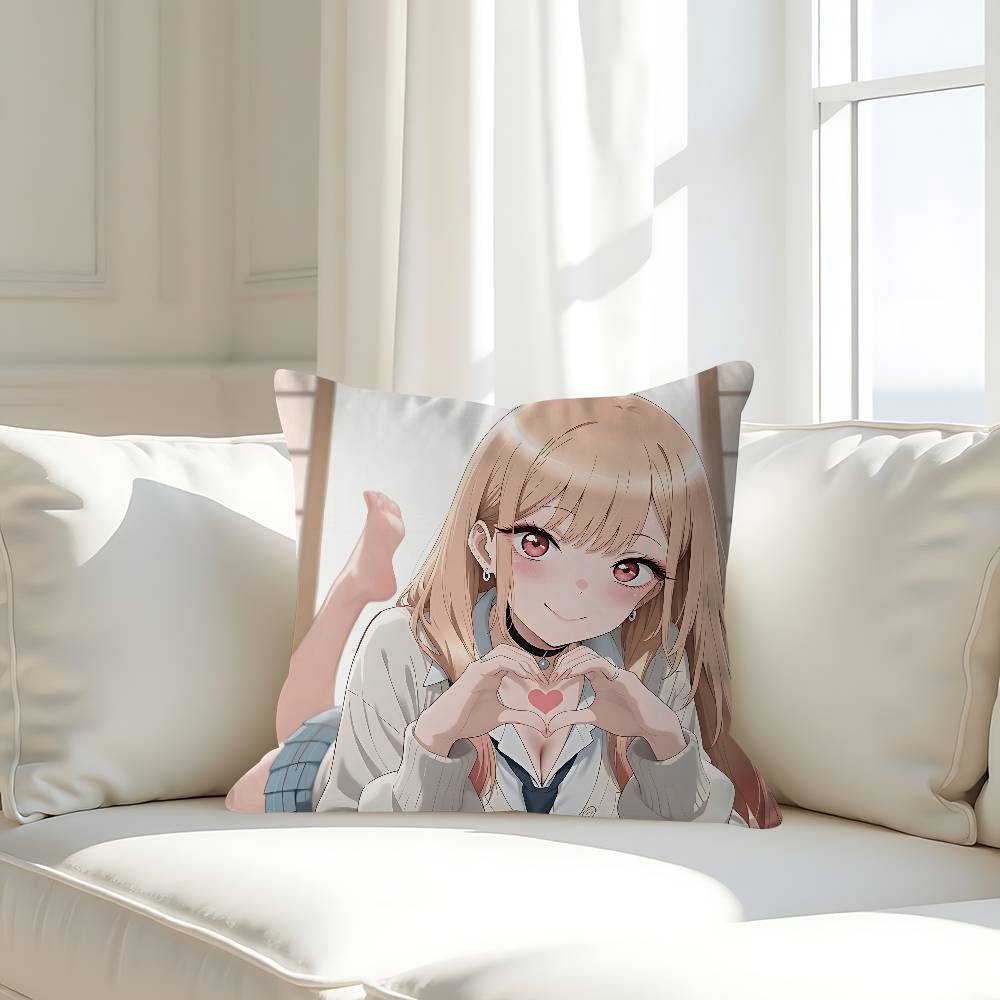 Cute K-Kitagawa Pillow Case Removable Washable Cushion Cover – All-Season Soft Linen