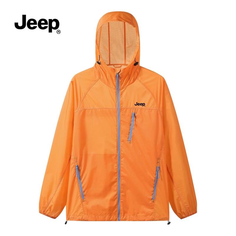 JEEP Hooded UV Protection Sunscreen Jacket S оранжевый
