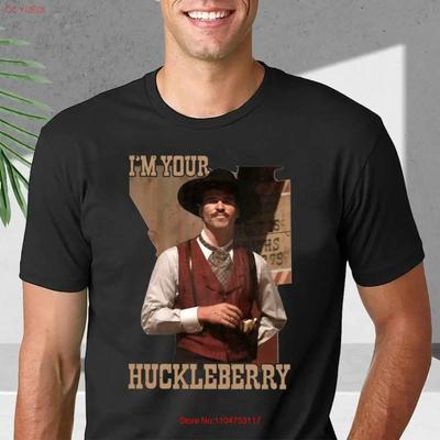 Val Kilmer Tombstone Im Yourhuckleberry T Shirt Qa1443 Vintage Stylish Soft Graphic Slightly Casual Unisex Breathable