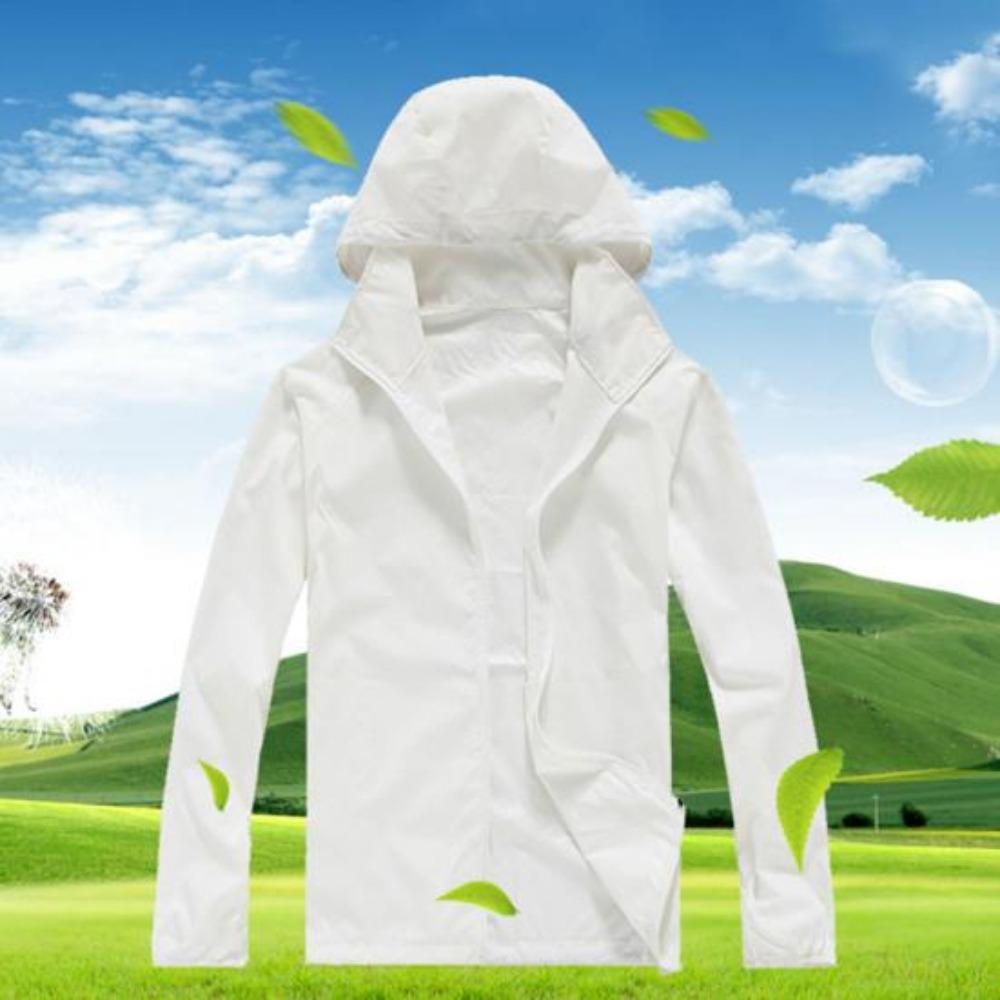 Women Men Solid Color Quick Dry Casual Outdoor Jacket Waterproof Windproof Sunscreen Sports Coat for Jogging