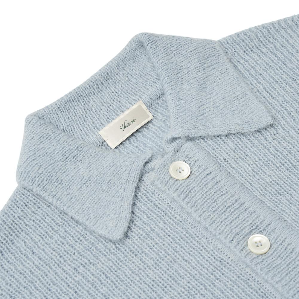 VERNO [Casual] Alpaca Collar Knit Sky Blue