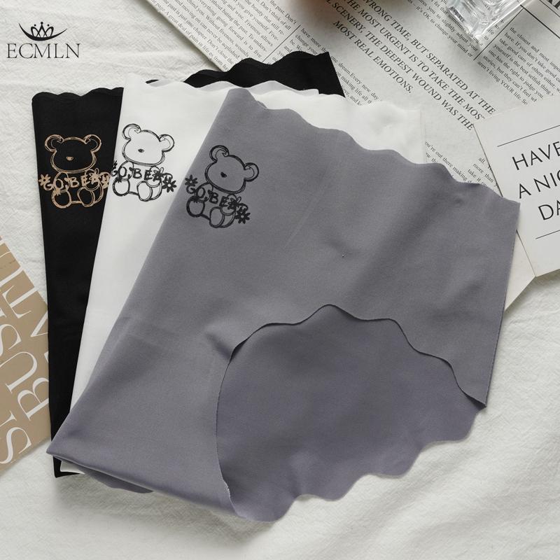 Women's Seamless No Show Invisible Ice Silk Stretch Underwears Pack Bikini Underwear Panty