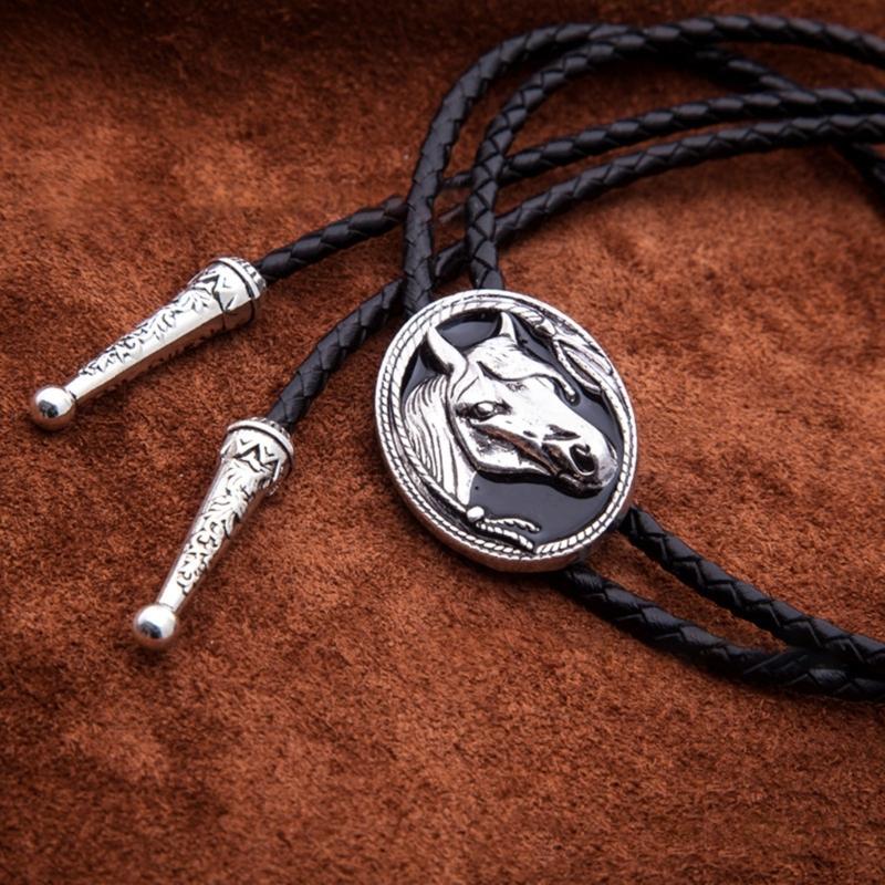 Bolo Tie Punk Shirts Chain Lucky Knot Collar Necklaces Long Neckties Pendant