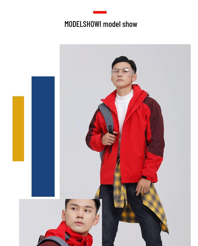 Męska i Damska Kurtka Outdoorowa Wiatroodporna: Zestaw dwuczęściowy dla par, trzy w jednym wodoodporny i wiatroodporny kombinezon górski