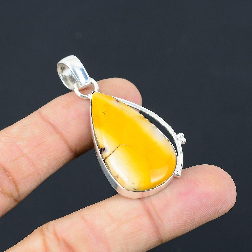 Sisters Day Deal Pear Mookaite Gemstone New Elegant Boho Pendant Sterling Silver