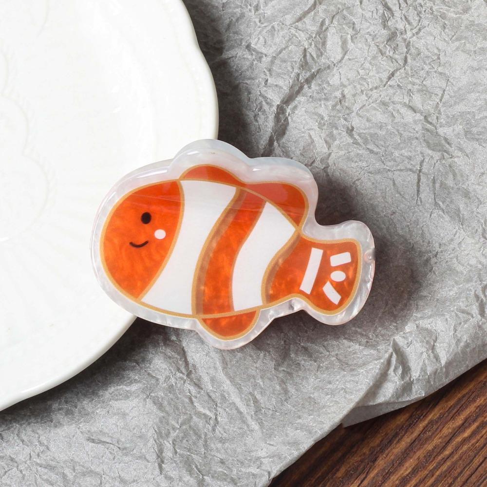 Clown Fish Cute Fish Hair Grab Fish Bone Acrylic Shark Clip Cute Cartoon  Hair Claw  Girls