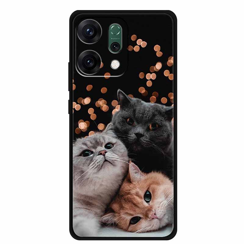 Für Oppo Reno 14 Pro Hülle Cartoon Muster Weiches Silikon TPU Hüllen Für Oppo Reno14 Pro Handyhüllen Neues Reno 14Pro CPH2739 Fundas