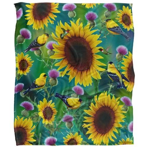 JQ Licensing Jg-Jp Silky Sunflower Supersoft Blanket