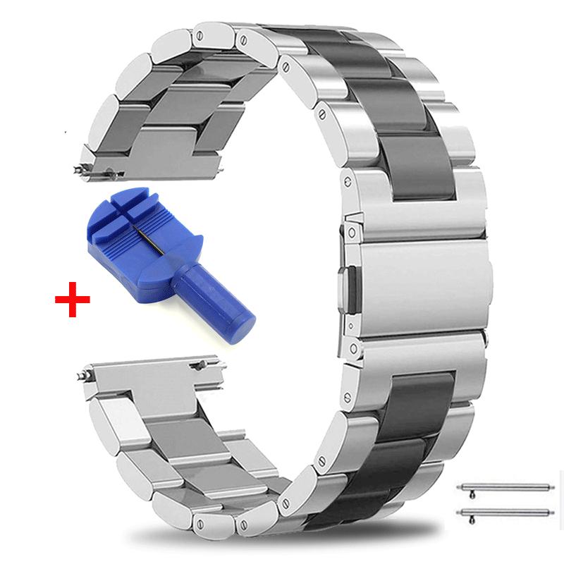 22mm 20mm 18mm Metal Strap for Samsung Galaxy Watch 3 4 Active2 S2 Gear S3 Gt 2 Huawei GT2/Amazfit GTR Stainless Steel Bracelet Gift for Mother's Day