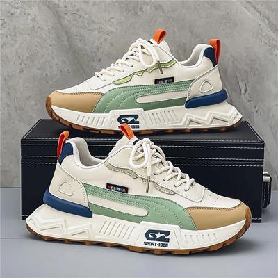 Modne męskie buty na platformie Luksusowe buty do treningu tenisowego Modne skórzane obuwie codzienne Zwiększające wzrost Sportowe buty do biegania dla mężczyzn