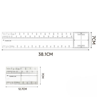 CNP-3 Professional Slide Rule for Air Navigation Angle Measurement Distance Estimation Scale Conversion 38.1x7cm