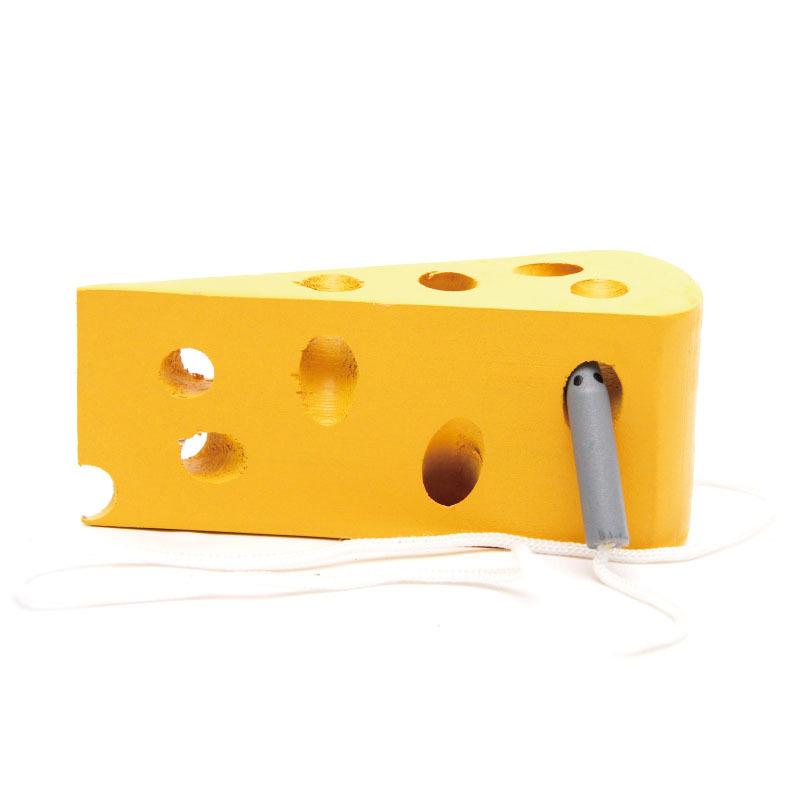 Children Montessori 3D Wooden Toys 1 2 3 Years Early Learning Educational Toys Watermelon Cheese Threading Baby Puzzle Games