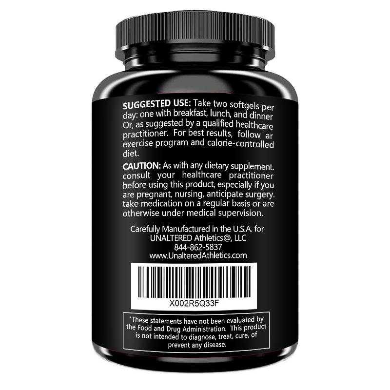 Integratore Inalterato Snellente Rassodante Tonificante, CLA 2400mg, Acido Linoleico Coniugato, 120 Capsule