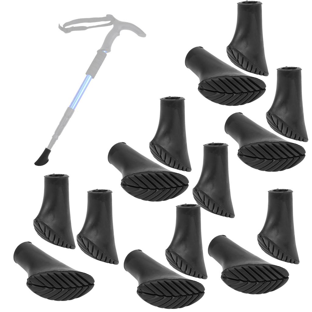 Universal 15Pcs Trekking Pole Tip Protectors Walking Stick Feet Cover NonSlip Pad Alpenstocks