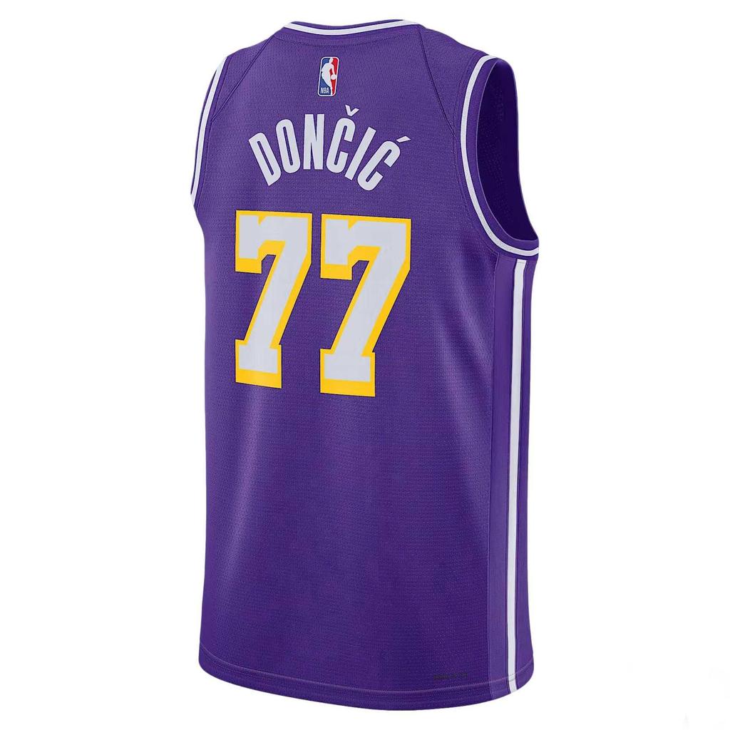 Nike Dri-FIT NBA Los Angeles Lakers 2025/26 Statement Edition Luka Doncic #77 Purple Men's Basketball Jersey HM4877-506
