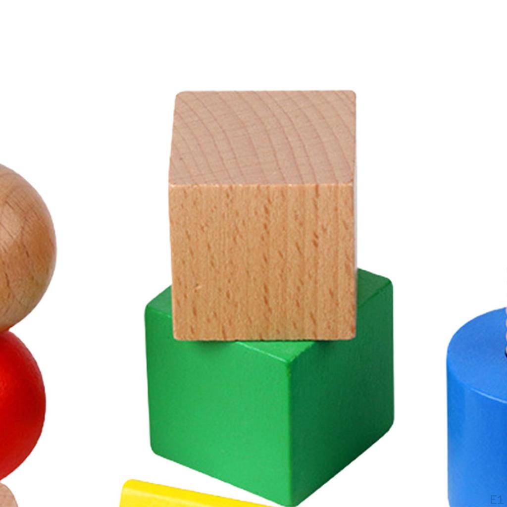 Montessori Sorting Games Sensory Toy Stacking Toys Shape Matching Nut for Age 1 2 3 4