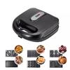 Mini 6-in-1 Non-Stick Sandwich Maker - Removable Plates, Multi-Function Breakfast Station for Waffles, Sandwiches & Toast, Home Use