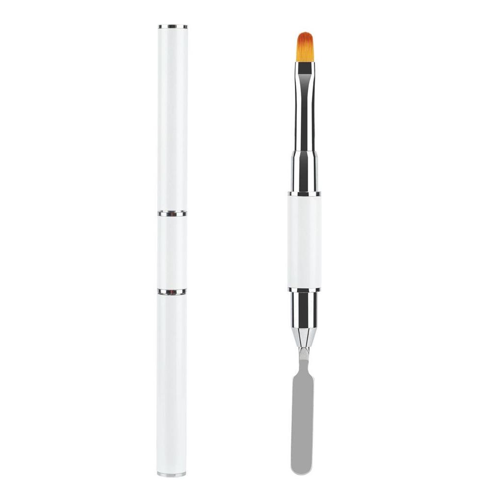 Dual-Use Nail Art Pen: Cross-Border Double-Headed Light Therapy & Glue Remover with Cap, Stainless Steel Pusher, and Embossing Extension