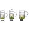 300/400/450ml Heat-resistant Glass Green Tea Mug With Crescent Filter Cup Household Flower Puer Tea Maker Teacup Glass Mug Mate