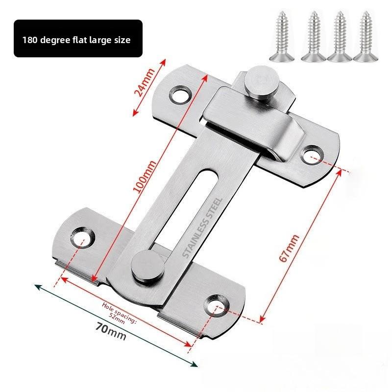 Gate Latch Sliding Barn Door Latch For Locking Matte Black Stainless Steel Gate Latches Flip Latch Safety Door Bolt Latch Lock