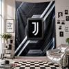 Arazzo da Parete FC Juventus Decorazione per la Casa Tessuto da Appendere a Parete per Camera da Letto Soggiorno Sfondo