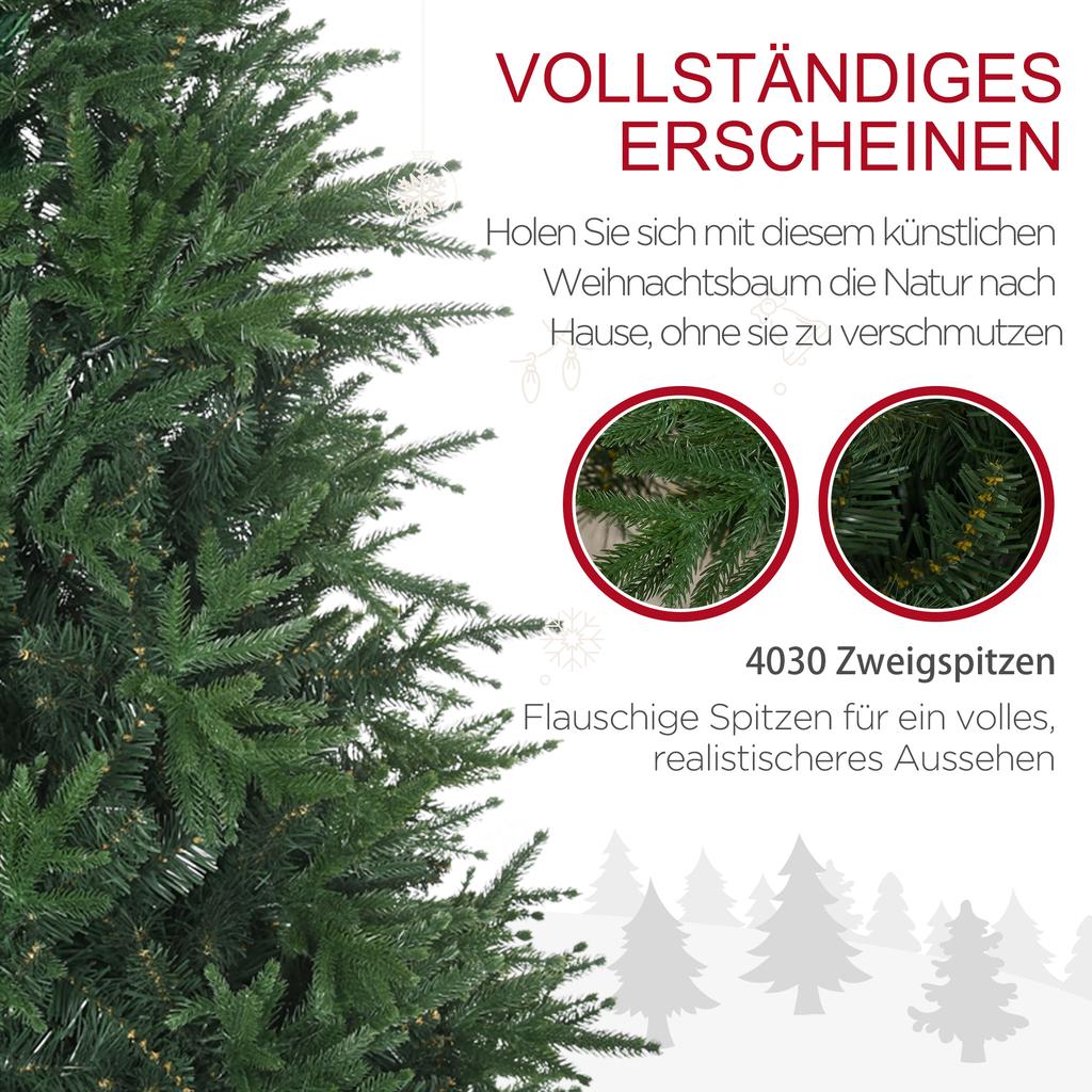 Christmas tree, artificial fir, realistic appearance, quick assembly, plastic, green, 114 x 114 x 180cm